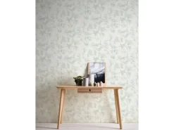 Vliestapete Dschungel Matt Leicht Strukturiert Grau Grün FSC®