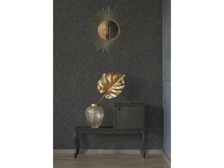 Vliestapete Orient Vintage Matt Leicht Strukturiert Grau Schwarz FSC®