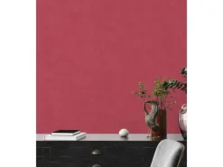 Vliestapete Uni Matt Leicht Strukturiert Rot FSC®
