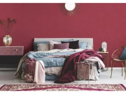 Vliestapete Uni Matt Leicht Strukturiert Rot FSC®