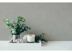 Vliestapete Uni Matt Leicht Strukturiert Grau Creme FSC®