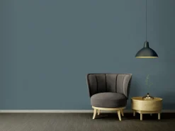 Vliestapete Uni Matt Leicht Strukturiert Blau FSC®