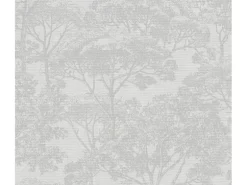 Vliestapete Wald Matt Leicht Strukturiert Beige Creme FSC®