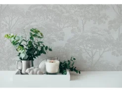 Vliestapete Wald Matt Leicht Strukturiert Beige Creme FSC®