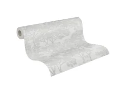 Vliestapete Wald Matt Leicht Strukturiert Beige Creme FSC®