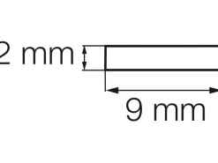 Vorlegeband 9 x 2 mm Länge 10 m Schwarz