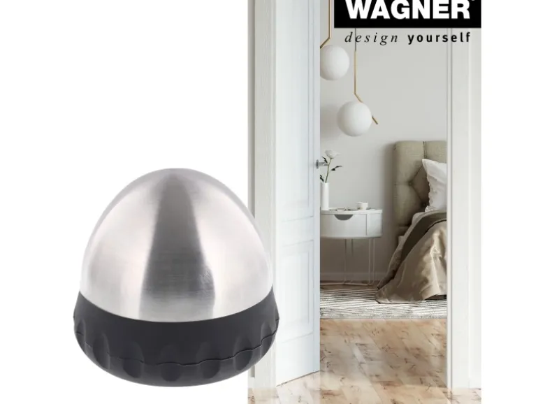 Wagner Bodentürstopper Ø 93 mm x 75 mm Edelstahl Optik