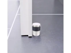 Wagner Bodentürstopper Big Ben Ø 35 mm x 40 mm Edelstahloptik Schwarz