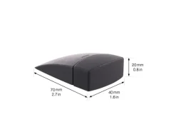 Wagner Bodentürstopper Kleben Black Deluxe 70 mm x 40 mm x 20 mm Schwarz