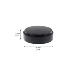 Wagner Bodentürstopper Kleben Black Deluxe Ø 50 mm x 15 mm Schwarz