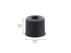 Wagner Boden-/Wandtürstopper Vulkano Ø 35 mm x 25 mm Gummi Schwarz