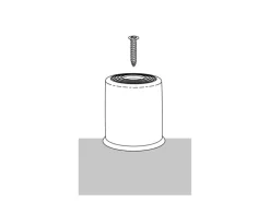 Wagner Boden-/Wandtürstopper Vulkano Ø 35 mm x 35 mm Gummi Schwarz