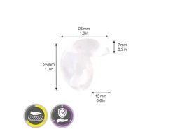 Wagner Eckkantenschutz-Set EH2125 Ø 25 mm Transparent 4-tlg.