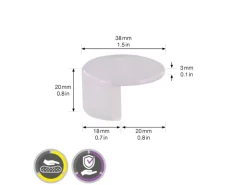 Wagner Eckkantenschutz-Set EH2143 Ø 25 mm Transparent 4-tlg.