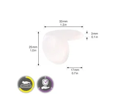 Wagner Eckkantenschutz-Set EH2135 Ø 33 mm x 25 mm Transparent 4-tlg.