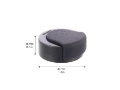 Wagner 2in1 Türstopper Screw Ø 38 mm x 40 mm x 15 mm Metall Edelstahloptik