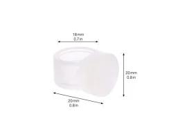 Wagner Türpuffer Doppelring Ø 18 mm x 20 mm x 20 mm Transparent