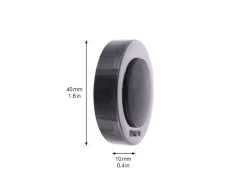 Wagner Türstopper Screw Or Glue/Schrauben o Kleben Ø 40 mm x 10 mm Schwarz