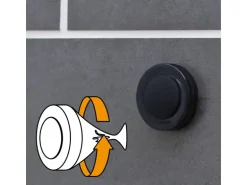 Wagner Türstopper Screw Or Glue/Schrauben o Kleben Ø 40 mm x 10 mm Schwarz