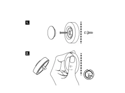 Wagner Türstopper Screw Or Glue/Schrauben o Kleben Ø 40 mm x 10 mm Transparent