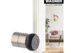 Wagner Wandtürstopper Ø 23 mm x 32 mm Edelstahl Optik