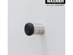 Wagner Wandtürstopper Ø 23 mm x 32 mm Edelstahl Optik