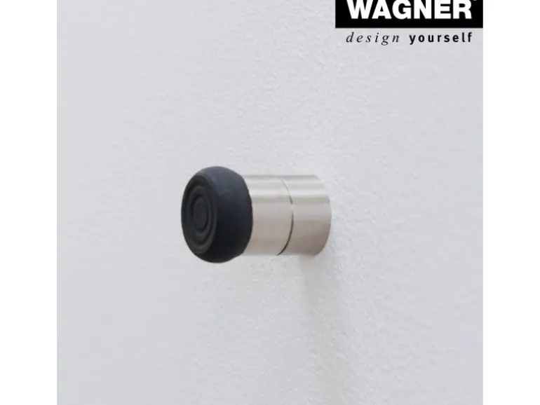 Wagner Wandtürstopper Ø 23 mm x 32 mm Edelstahl Optik