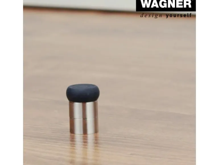 Wagner Wandtürstopper Ø 23 mm x 32 mm Edelstahl Optik