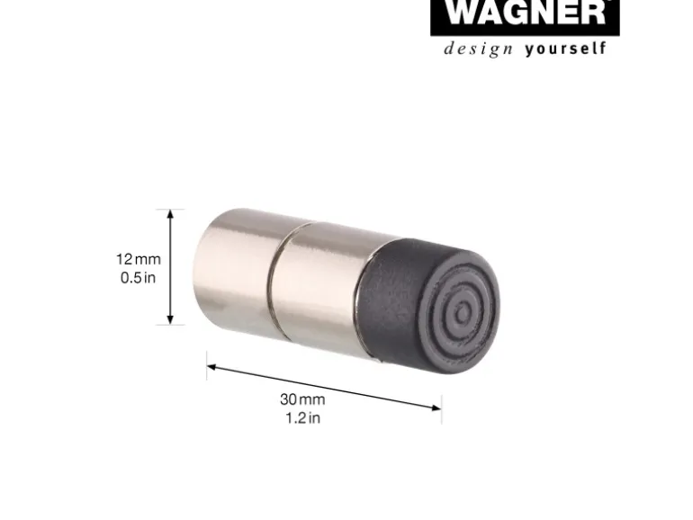 Wagner Wandtürstopper Ø 12 mm x 30 mm Edelstahl Optik