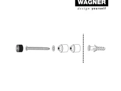 Wagner Wandtürstopper Ø 12 mm x 30 mm Edelstahl Optik