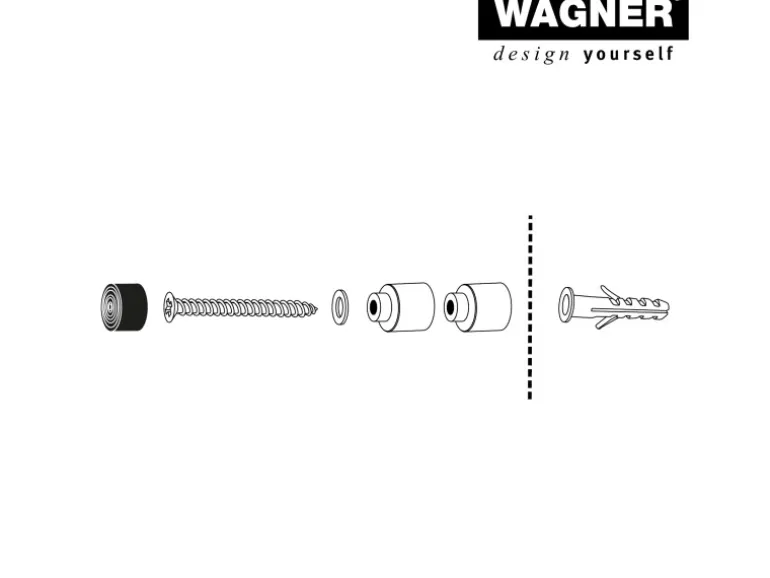 Wagner Wandtürstopper Ø 12 mm x 30 mm Edelstahl Optik