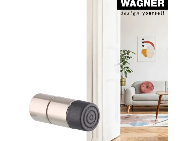 Wagner Wandtürstopper Ø 12 mm x 30 mm Edelstahl Optik