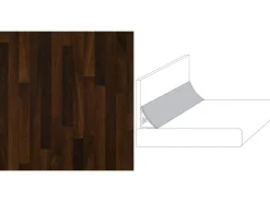 Wandabschlussleiste Plus 59 x 3 cm Noce (BBL 714)