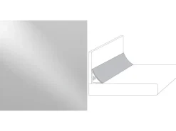 Wandabschlussleiste Plus 59 x 3 cm Metallic