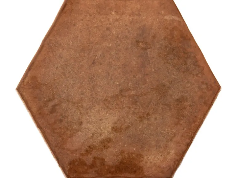 Wandfliese Antik Hexagon Steingut Cotto Glasiert Glänzend 15 cm x 17,5 cm
