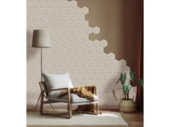 Wandfliese Antik Hexagon Steingut Weiß Glasiert Glänzend 15 cm x 17,5 cm