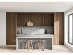 Wandfliese Antik Steingut Grau Glasiert Glänzend 7,5 cm x 30 cm