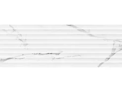 Wandfliese Dekor Cellini Glasiert Weiß Glänzend Rektifiziert 33,3 cm x 100 cm