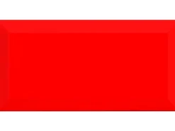 Wandfliese Facette Metro Rot glänzend glasiert 10 cm x 20 cm