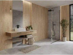 Wandfliese Lamellenoptik 89 cm x 29 cm Helle-Beige