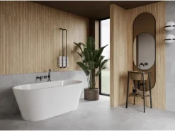 Wandfliese Lamellenoptik 89 cm x 29 cm Helle-Beige