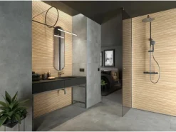 Wandfliese Lamellenoptik 89 cm x 29 cm Helle-Beige