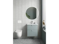 Wandfliese Materia Kitkat Steingut Weiß Matt 30 cm x 60 cm