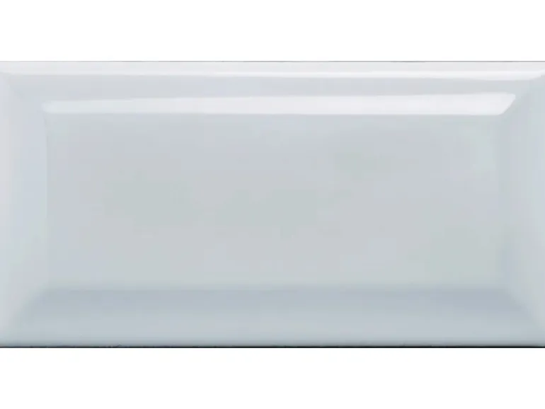 Wandfliese Metro Facette Grau Glasiert Glänzend 7,5 cm x 15 cm