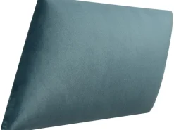 Wandkissen Diamant links 30 cm x 15 cm Petrol Samt