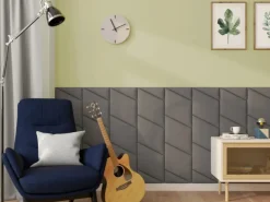 Wandkissen Diamant rechts 30 cm x 15 cm Dunkelgrau Struktur