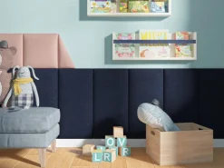 Wandkissen Dreieck 15 cm x 30 cm Rosa Samt