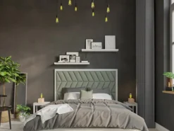 Wandkissen Dreieck 15 cm x 30 cm Mint Samt