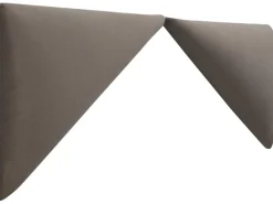 Wandkissen Dreieck 15 cm x 30 cm Dunkelgrau Samt