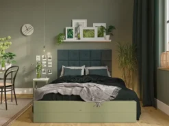 Wandkissen Quadrat 30 cm x 30 cm Dunkelgrün Samt